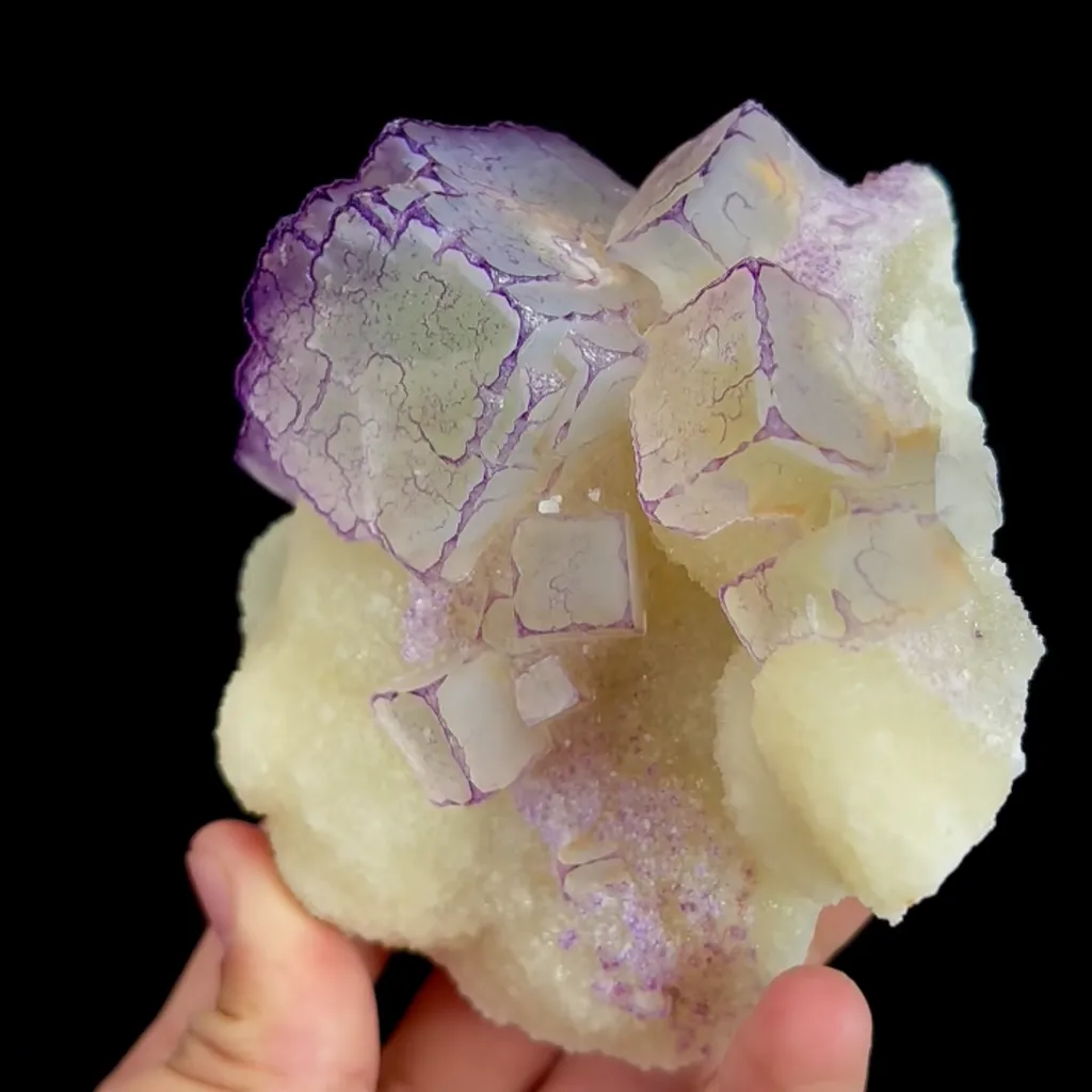 Natural Purple Patterned Fluorite, Mineral Specimen:Guizhou,China (110*105*70MM) - image 5