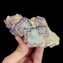 Natural Purple Patterned Fluorite, Mineral Specimen:Guizhou,China (120*60*45MM) - image 3