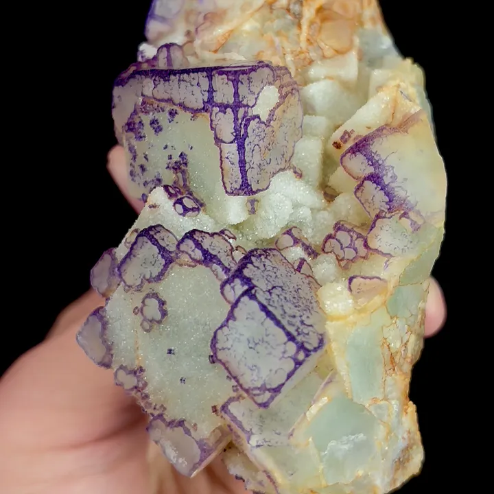 Natural Purple Patterned Fluorite, Mineral Specimen:Guizhou,China (120*60*45MM) - image 2