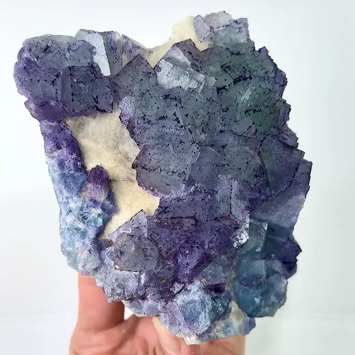 Natural Purple Patterned Fluorite, Mineral Specimen:Guizhou,China (135*120*55MM) - image 3