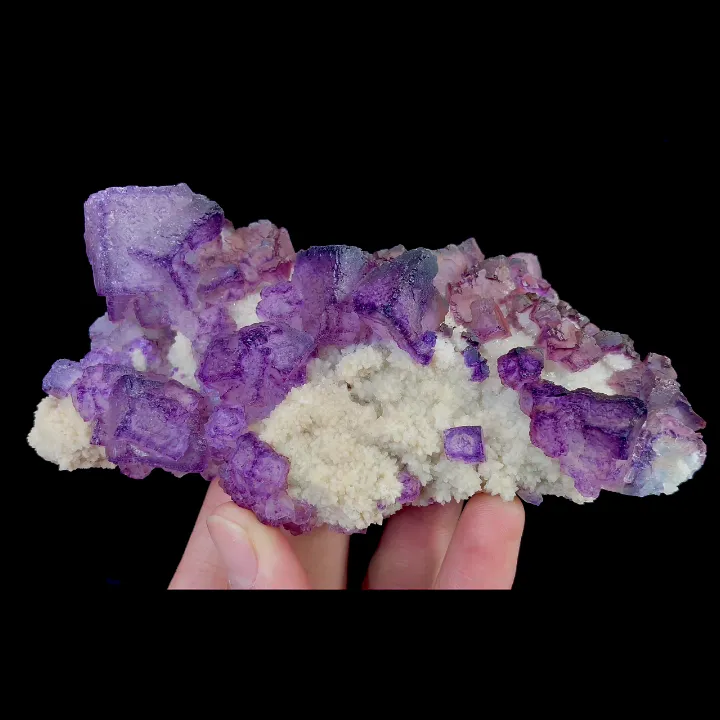 Natural Purple Patterned Fluorite, Mineral Specimen:Guizhou,China (135*60*30MM) image