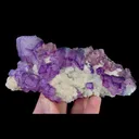 Natural Purple Patterned Fluorite, Mineral Specimen:Guizhou,China (135*60*30MM) - image 1
