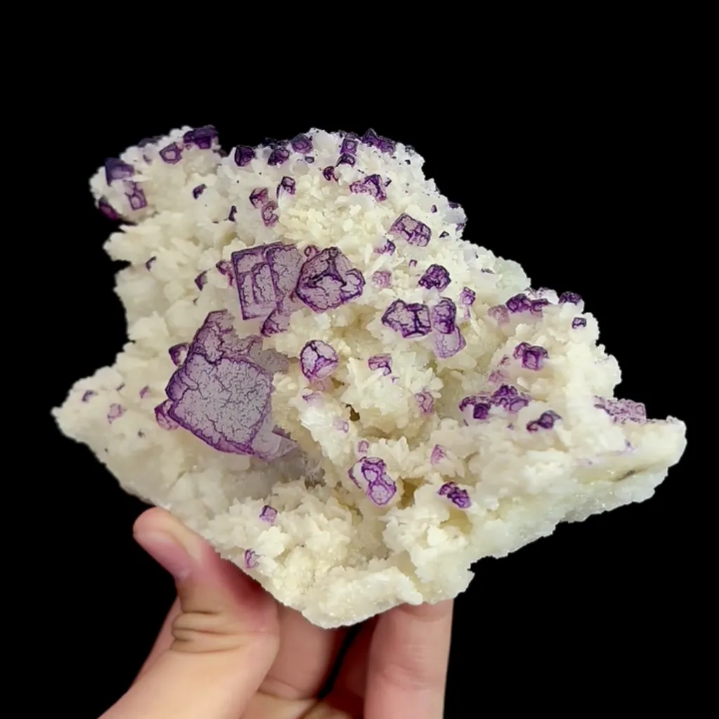 Natural Purple Patterned Fluorite, Mineral Specimen:Guizhou,China (140*80*55MM) - image 3