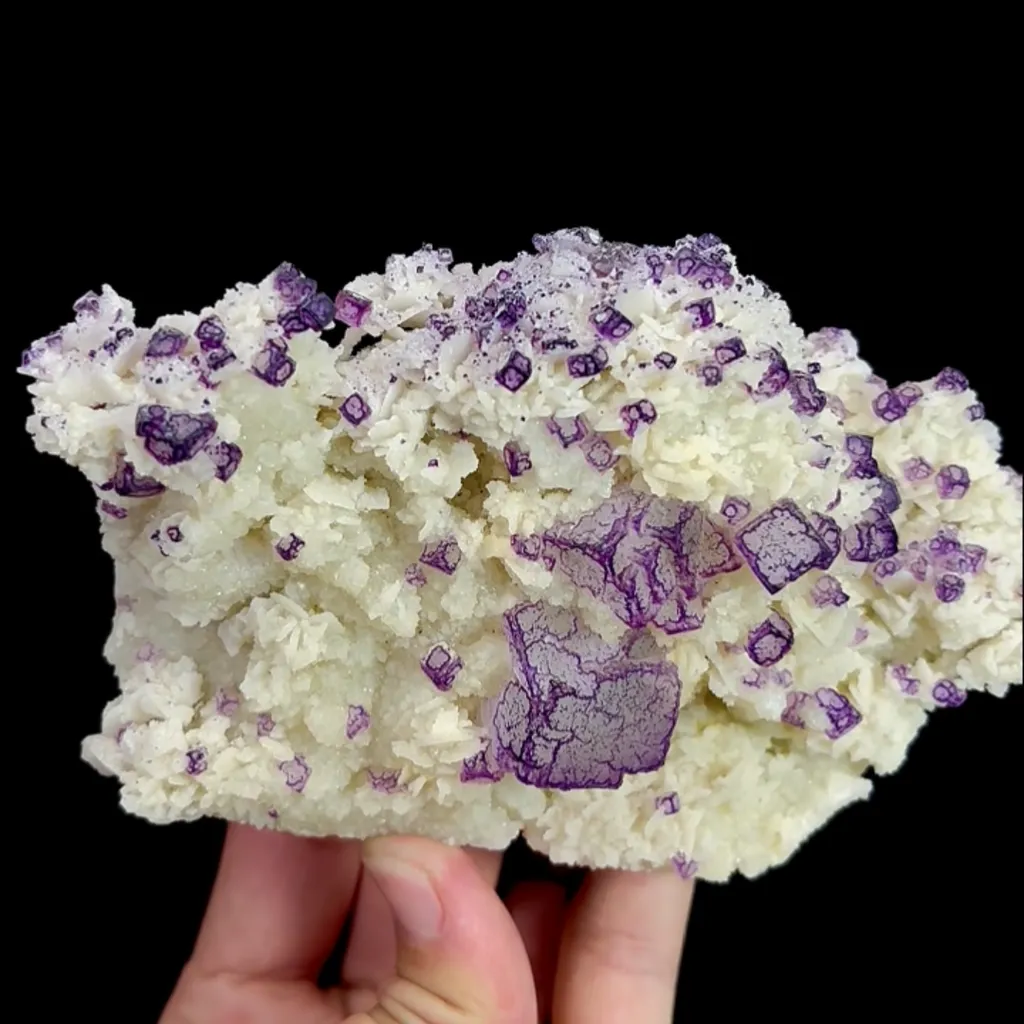 Natural Purple Patterned Fluorite, Mineral Specimen:Guizhou,China (140*80*55MM) image