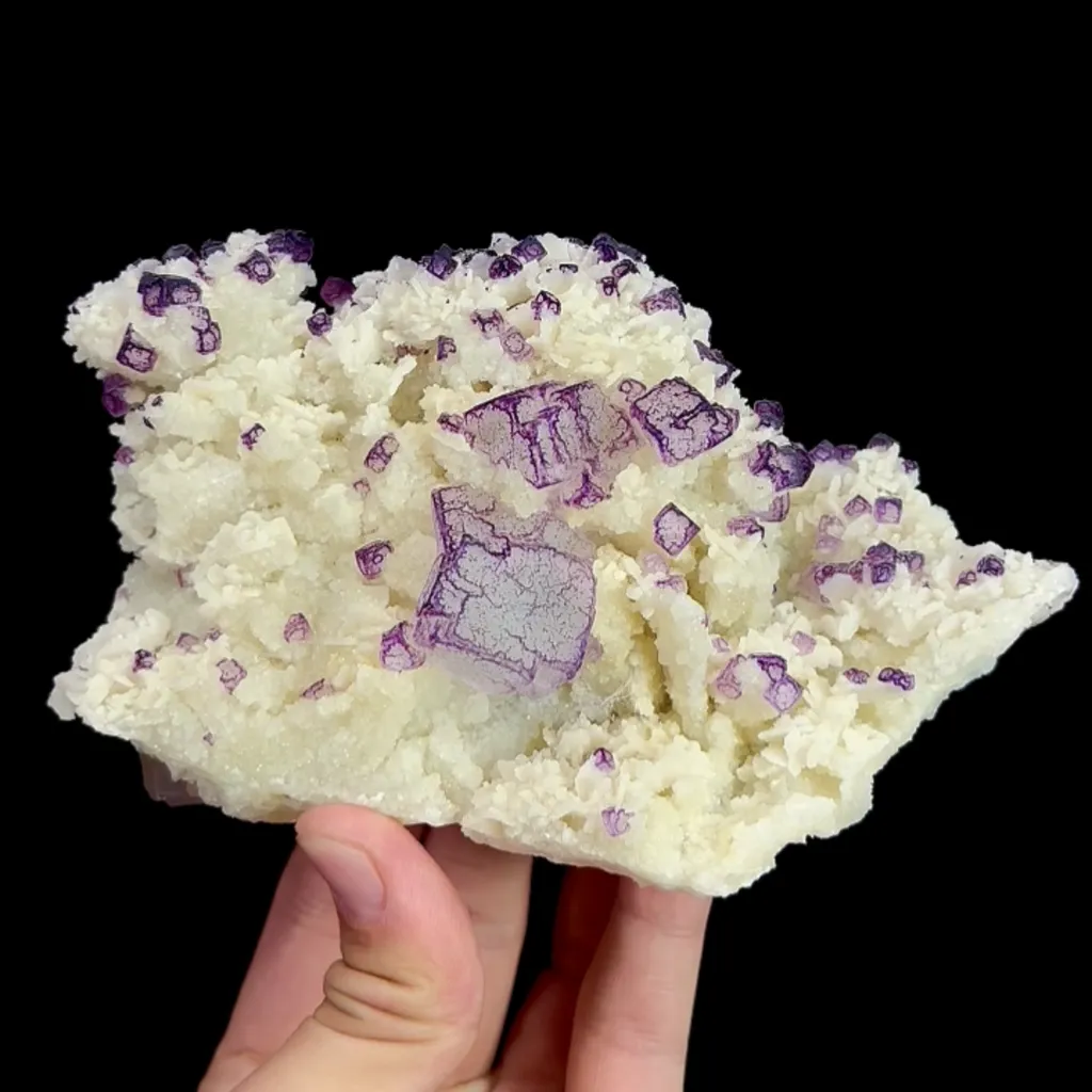 Natural Purple Patterned Fluorite, Mineral Specimen:Guizhou,China (140*80*55MM) - image 2