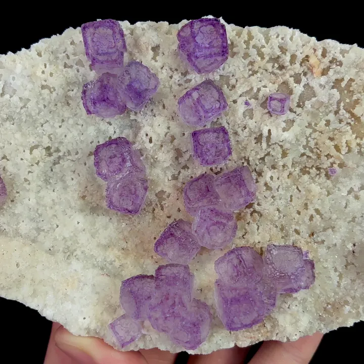 Natural Purple Patterned Fluorite, Mineral Specimen:Guizhou,China (145*95*35MM) image