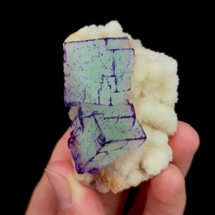Natural Purple Patterned Fluorite, Mineral Specimen:Guizhou,China (60*35*30MM) - image 2