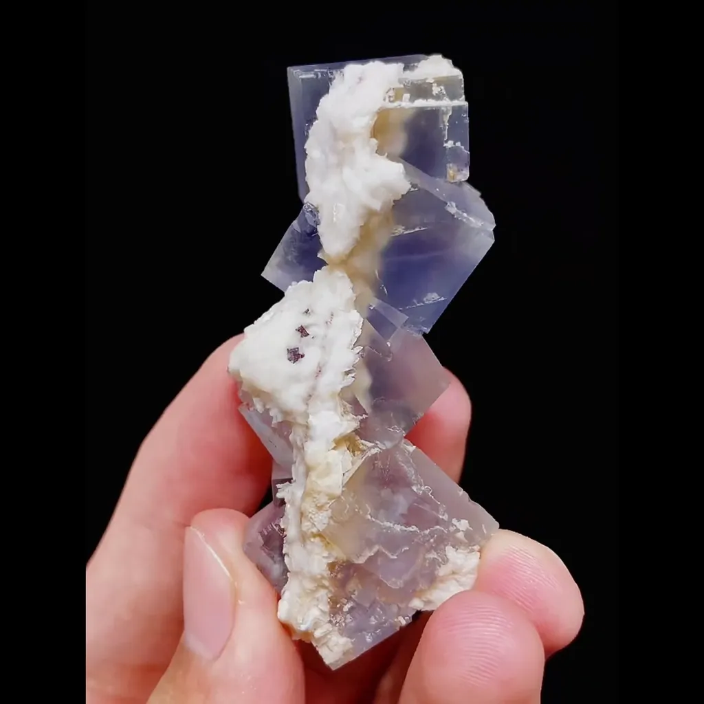 Natural Purple Phantom Cube Fluorite comes from Yaogangxian,Hunan 25*70*25MM - image 4