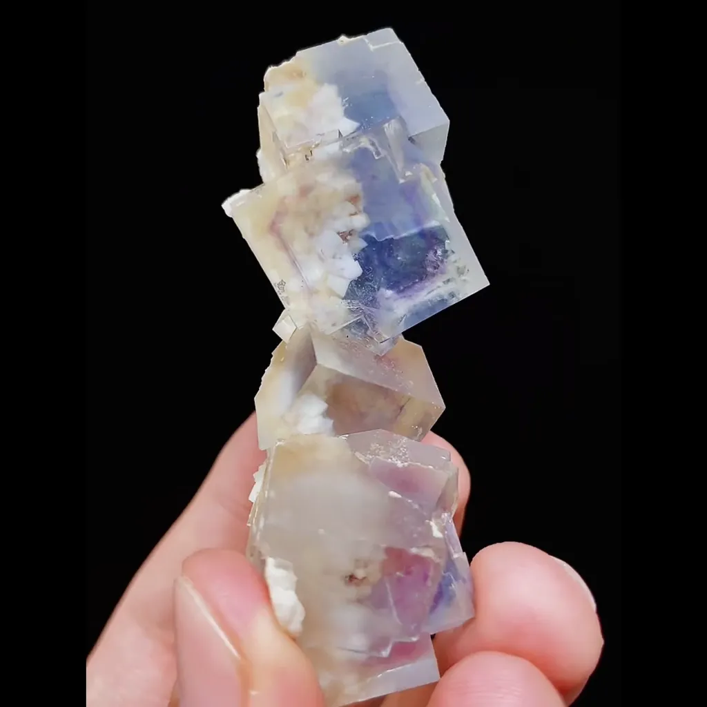 Natural Purple Phantom Cube Fluorite comes from Yaogangxian,Hunan 25*70*25MM - image 5