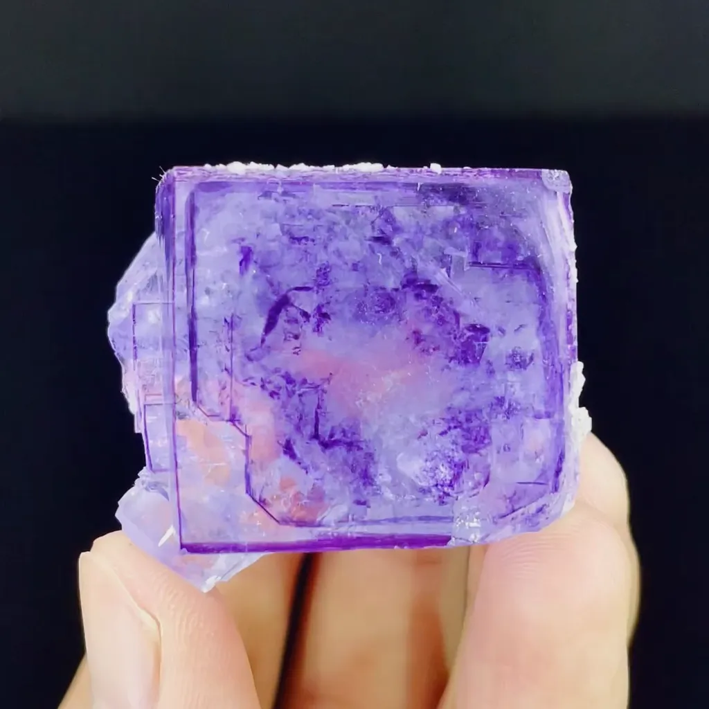 Natural Purple Phantom Cube Fluorite comes from Yaogangxian,Hunnan 35*30*30MM - image 5