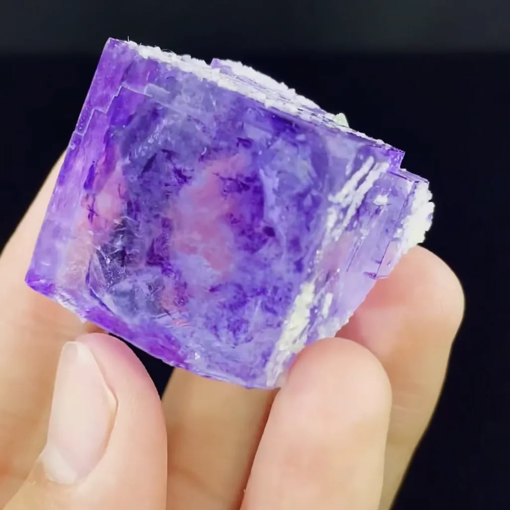Natural Purple Phantom Cube Fluorite comes from Yaogangxian,Hunnan 35*30*30MM - image 4