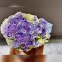 Natural Purple Phantom Cube Fluorite comes from Yindu,Inner Mongolia 95*65*35MM - image 2