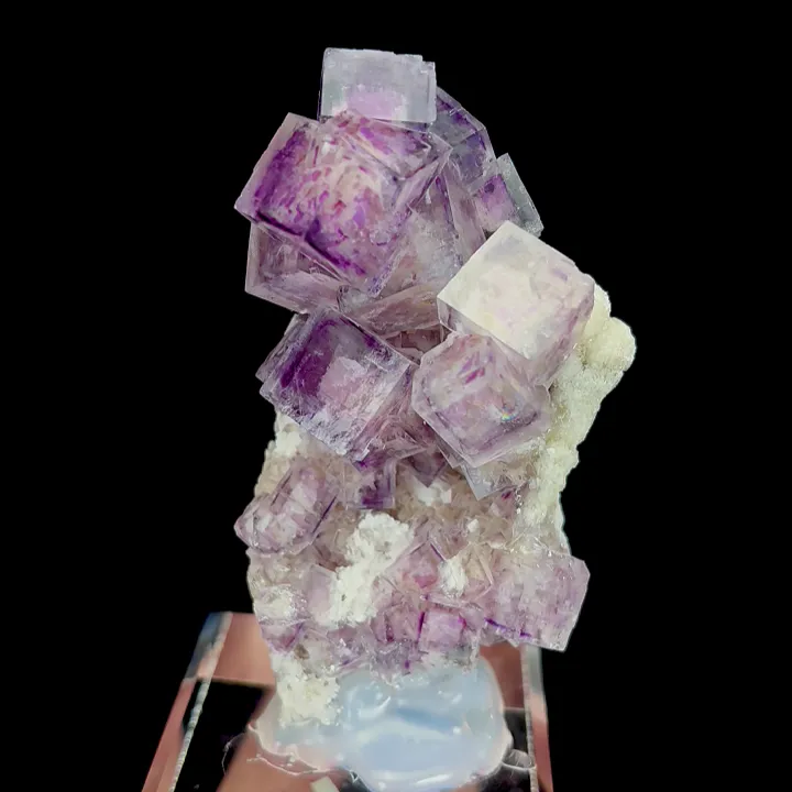 Natural Purple Phantom Cube Fluorite, Mineral Specimen:Yaogangxian,Hunan (45*70*35MM) image