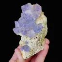 Natural Purple Phantom Cube Fluorite,Mineral Specimen:Yaogangxian,Hunan (60*100*25MM) - image 1