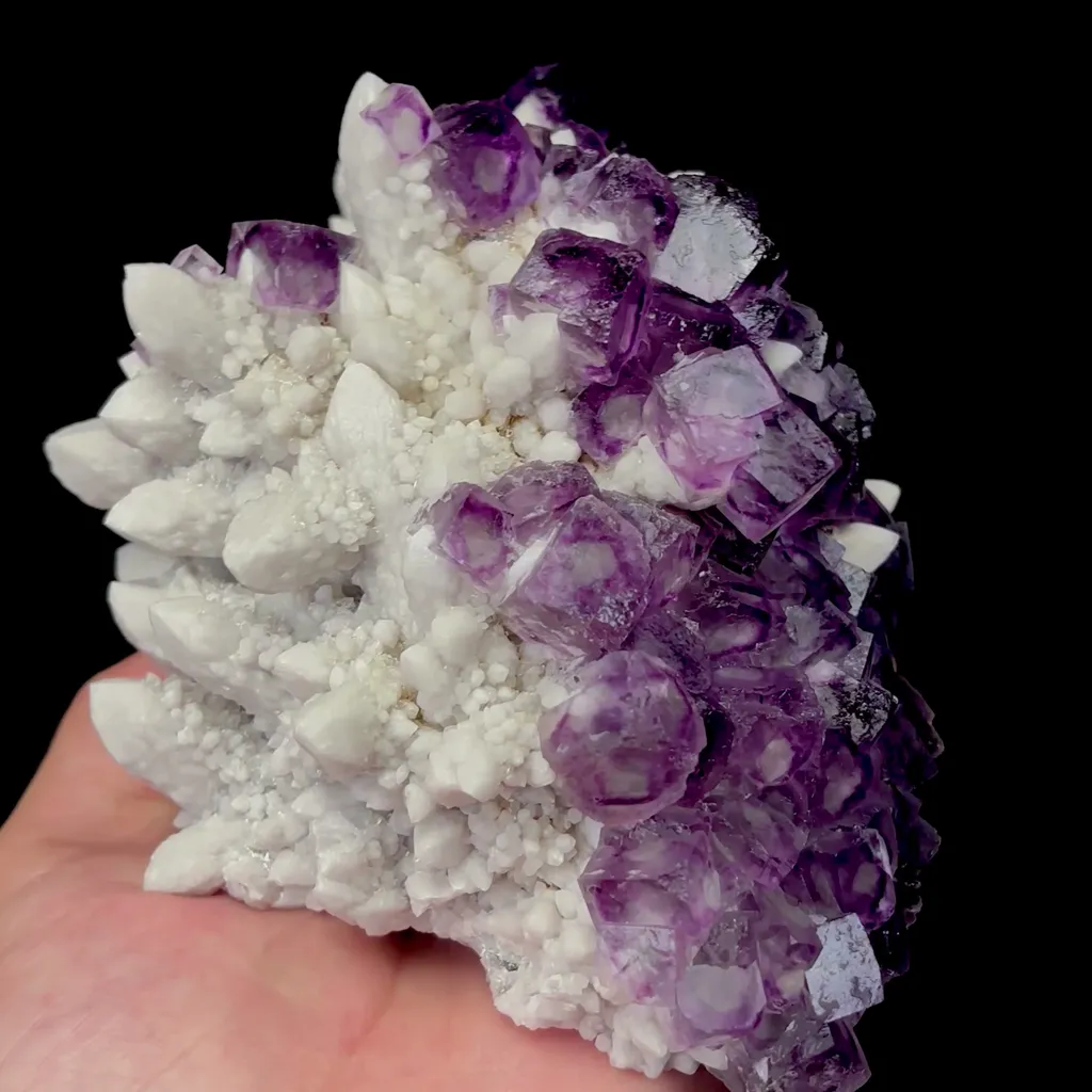 Natural Purple Phantom Cubic Fluorite and Candle Crystal Mineral Specimen,High Quality Specimen,INNER MONGOLIA,CHINA(140*110*90mm) - image 3