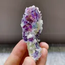 Natural Purple Phantom Cubic Fluorite and Quartz Symbiosis comes from Yindu,Inner Mongolia 40*70*15MM - image 2