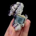 Natural Purple Phantom Fluorite and Apatite and Mica Mineral Specimen,High Quality Specimen,YINDU,INNER MONGOLIA,CHINA(46*31*65mm) - image 1
