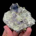 Natural Purple Phantom Fluorite and Arsenopyrite and Pyrite Mineral Specimen,High Quality Specimen,YAO GANG XIAN,HUNAN,CHINA(80*65*40mm) - image 3