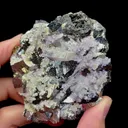 Natural Purple Phantom Fluorite and Arsenopyrite and Pyrite Mineral Specimen,High Quality Specimen,YAO GANG XIAN,HUNAN,CHINA(80*65*40mm) - image 4