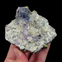 Natural Purple Phantom Fluorite and Arsenopyrite and Pyrite Mineral Specimen,High Quality Specimen,YAO GANG XIAN,HUNAN,CHINA(80*65*40mm) - image 1