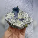 Natural Purple Phantom Fluorite and Arsenopyrite and Pyrite Symbiosis comes from Yaogangxian,Hunan 80*65*40MM - image 2