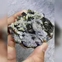 Natural Purple Phantom Fluorite and Arsenopyrite and Pyrite Symbiosis comes from Yaogangxian,Hunan 80*65*40MM - image 5