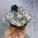 Natural Purple Phantom Fluorite and Arsenopyrite and Pyrite Symbiosis comes from Yaogangxian,Hunan 80*65*40MM - image 1