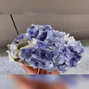Natural Purple Phantom Fluorite and Arsenopyrite and Quartz Symbiosis Inner Mongolia,China 130*80*40MM - image 2