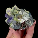 Natural Purple Phantom Fluorite and Arsenopyrite Mineral Specimen,High Quality Specimen,YAO GANG XIAN,HUNAN,CHINA(56*45*68mm) - image 3