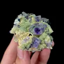 Natural Purple Phantom Fluorite and Arsenopyrite Mineral Specimen,High Quality Specimen,YAO GANG XIAN,HUNAN,CHINA(56*45*68mm) - image 2