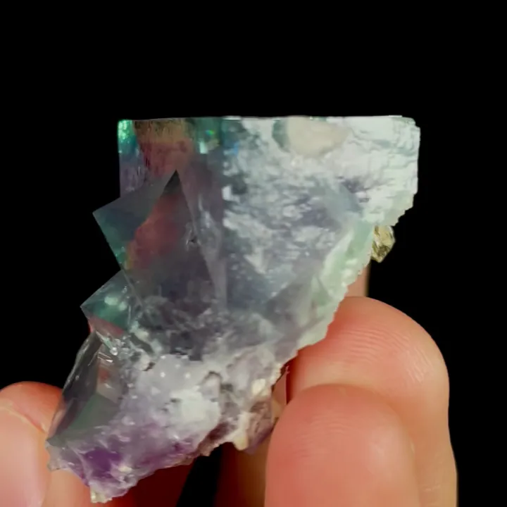 Natural Purple Phantom Fluorite and Arsenopyrite, Mineral Specimen:Yaogangxian,Hunan (25*30*20MM) - image 3