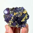 Natural Purple Phantom Fluorite and Arsenopyrite, Mineral Specimen:Yaogangxian,Hunan (65*45*20MM) - image 2