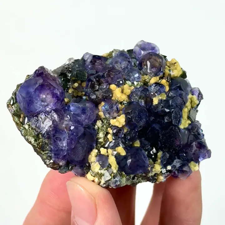 Natural Purple Phantom Fluorite and Arsenopyrite, Mineral Specimen:Yaogangxian,Hunan (65*45*20MM) - image 3
