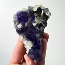 Natural Purple Phantom Fluorite and Arsenopyrite, Mineral Specimen:Yaogangxian,Hunan (70*95*50MM) - image 3
