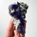 Natural Purple Phantom Fluorite and Arsenopyrite, Mineral Specimen:Yaogangxian,Hunan (70*95*50MM) - image 2