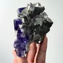 Natural Purple Phantom Fluorite and Arsenopyrite, Mineral Specimen:Yaogangxian,Hunan (70*95*50MM) - image 1