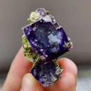 Natural Purple Phantom Fluorite and Arsenopyrite Symbiosis comes from Yaogangxian,Hunan 40*35*25MM - image 3