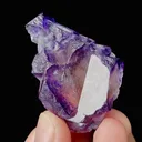 Natural Purple Phantom Fluorite and Bismuthinite, Mineral Specimen:Yaogangxian,Hunan (45*30*20MM) - image 5