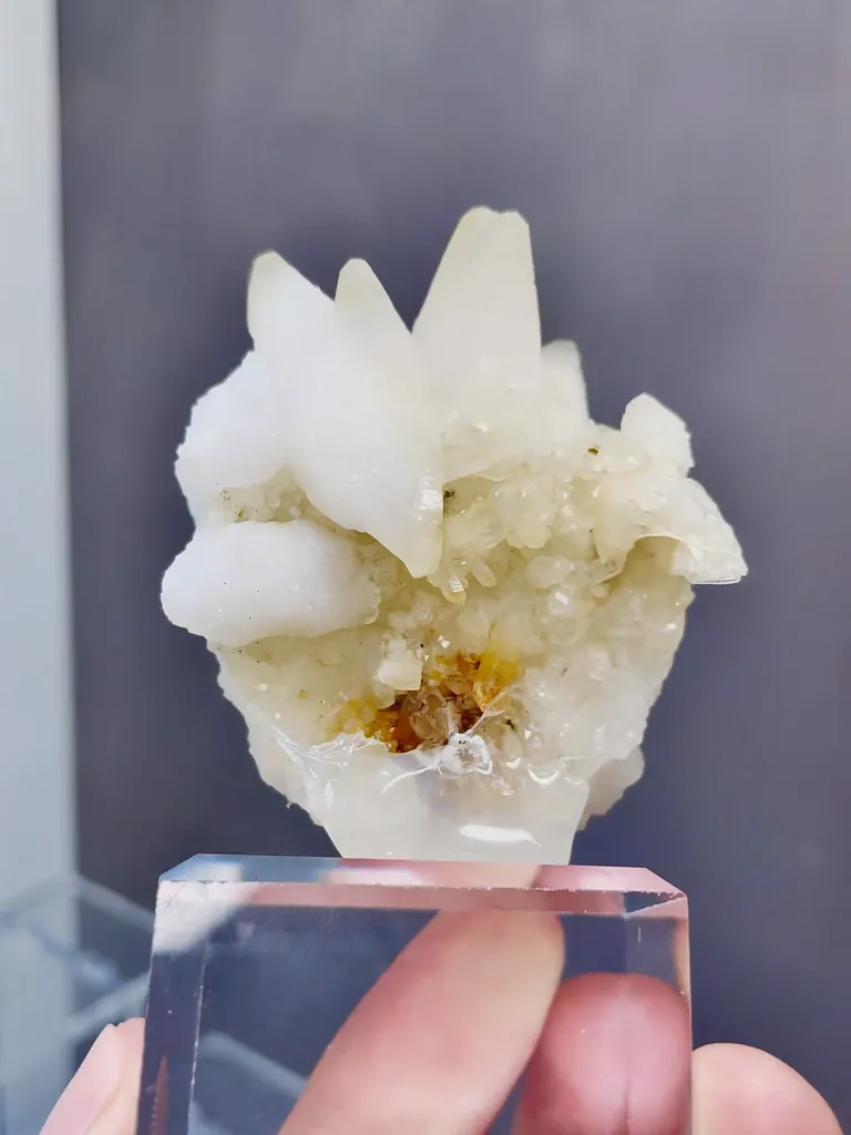 Natural Purple Phantom Fluorite and Calcite coexist comes from Shangbao,Hunan  50*40*55MM - image 4