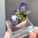 Natural Purple Phantom Fluorite and Calcite Coexist comes from Yaogangxian,Hunan 30*25*30MM - image 5