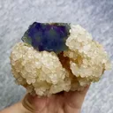 Natural Purple Phantom Fluorite and Calcite comes from Yaogangxian,Hunan 75*70*50MM - image 1