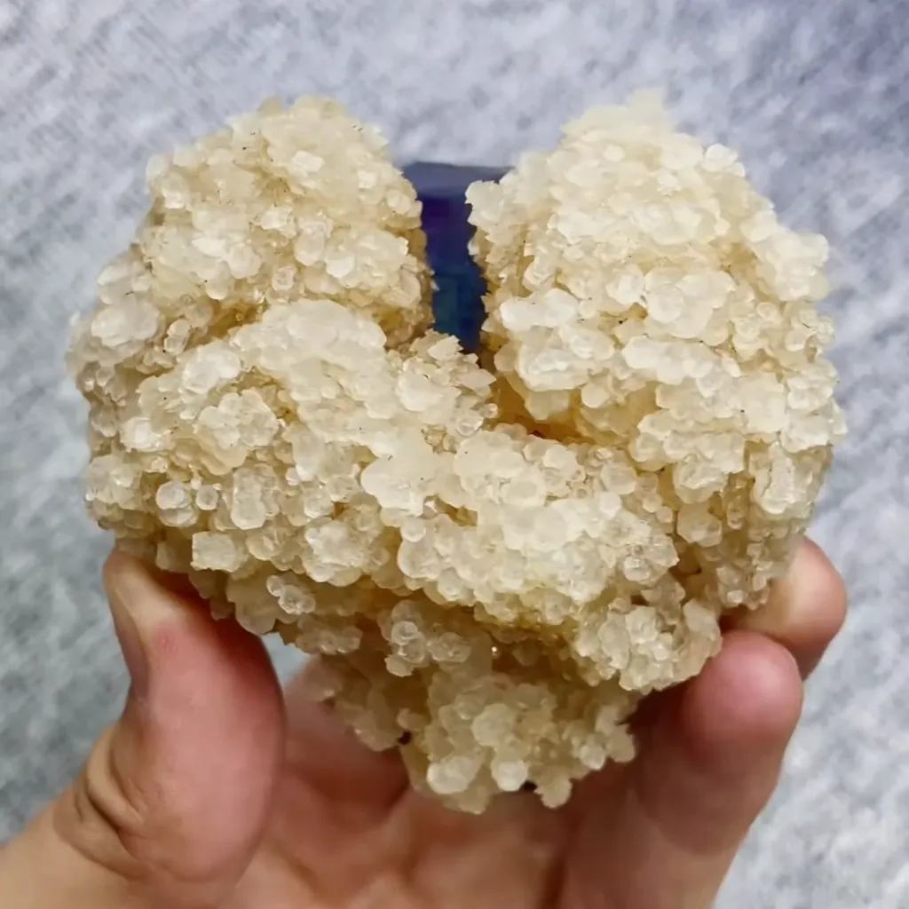 Natural Purple Phantom Fluorite and Calcite comes from Yaogangxian,Hunan 75*70*50MM - image 2