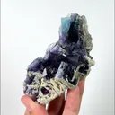 Natural Purple Phantom Fluorite and Calcite, Mineral Specimen: Inner Mongolia,China (100*45*25MM) - image 4