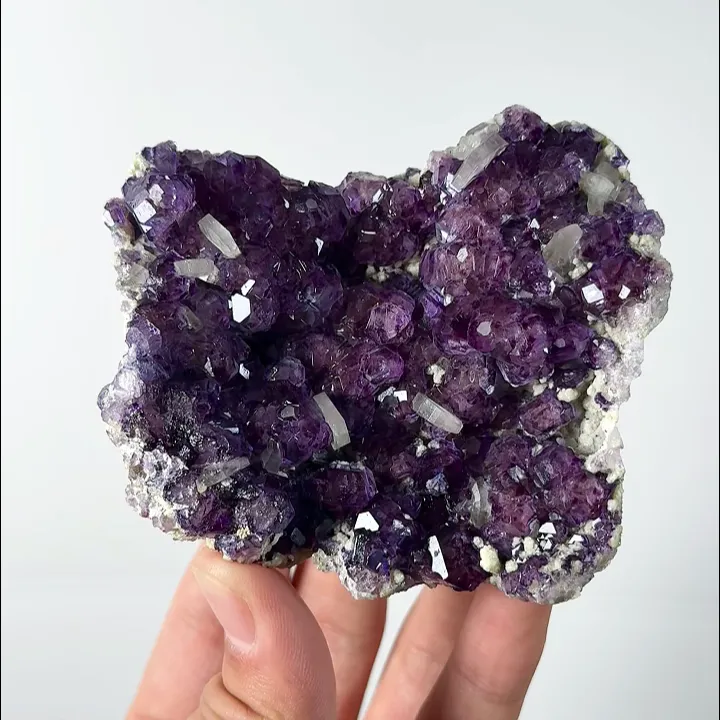 Natural Purple Phantom Fluorite and Calcite, Mineral Specimen: Inner Mongolia,China (85*80*30MM) - image 5