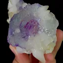 Natural Purple Phantom Fluorite and Calcite, Mineral Specimen: Shangbao,Hunan (90*60*35MM) - image 4