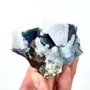 Natural Purple Phantom Fluorite and Calcite, Mineral Specimen: Yindu,Inner Mongolia (70*50*55MM) - image 2