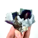 Natural Purple Phantom Fluorite and Calcite, Mineral Specimen: Yindu,Inner Mongolia (70*50*55MM) - image 1