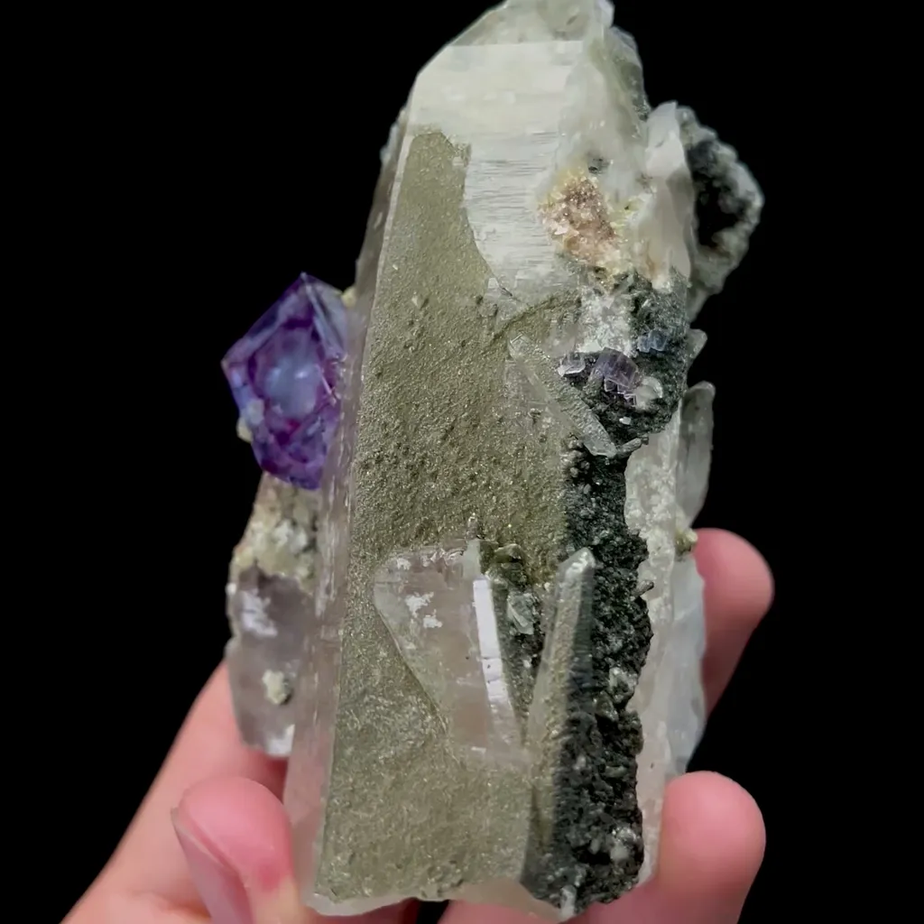 Natural Purple Phantom Fluorite and Calcite Mineral Specimen,High Quality Specimen,YAO GANG XIAN,HUNAN,CHINA(53*70*94mm) - image 3