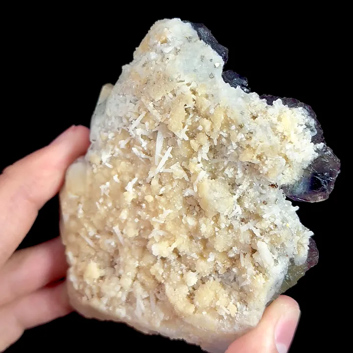 Natural Purple Phantom Fluorite and Calcite, Mineral Specimen:Shangbao,Hunan (75*90*40MM) - image 3
