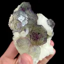 Natural Purple Phantom Fluorite and Calcite, Mineral Specimen:Shangbao,Hunan (75*90*40MM) - image 4